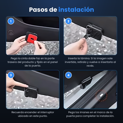 Proyector de bienvenida con el logo de tu auto