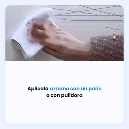 Pasta pulidora que borra rayas finas
